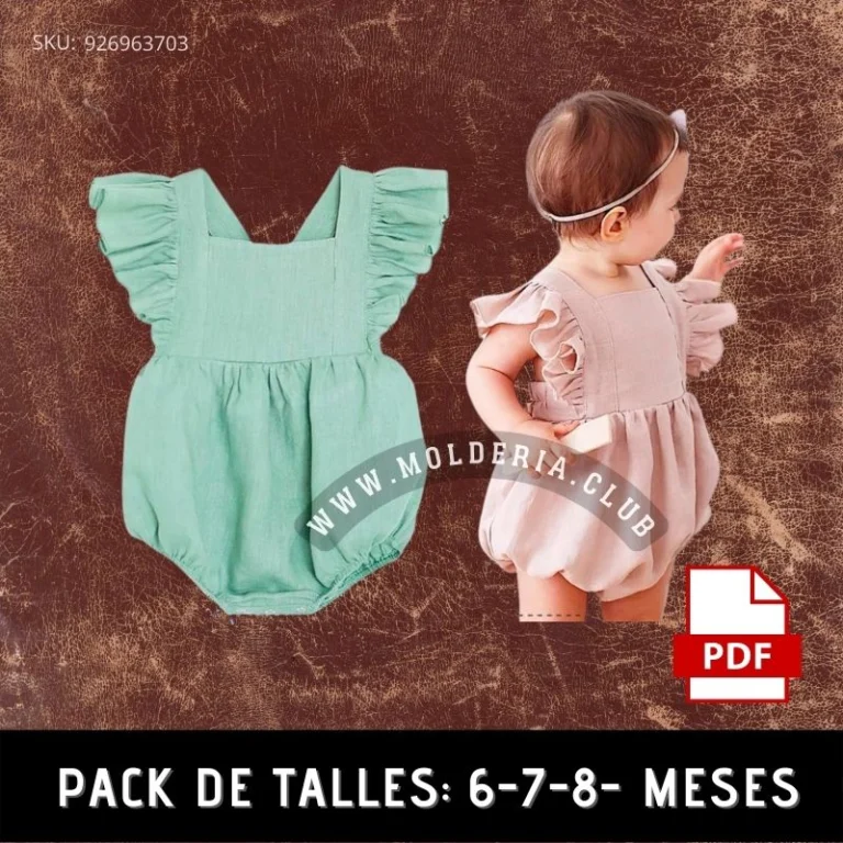Patrón de Costura Body Angelito de Bebe