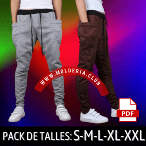 Molde Patrón Jogger Jogging Pantalón Chupín